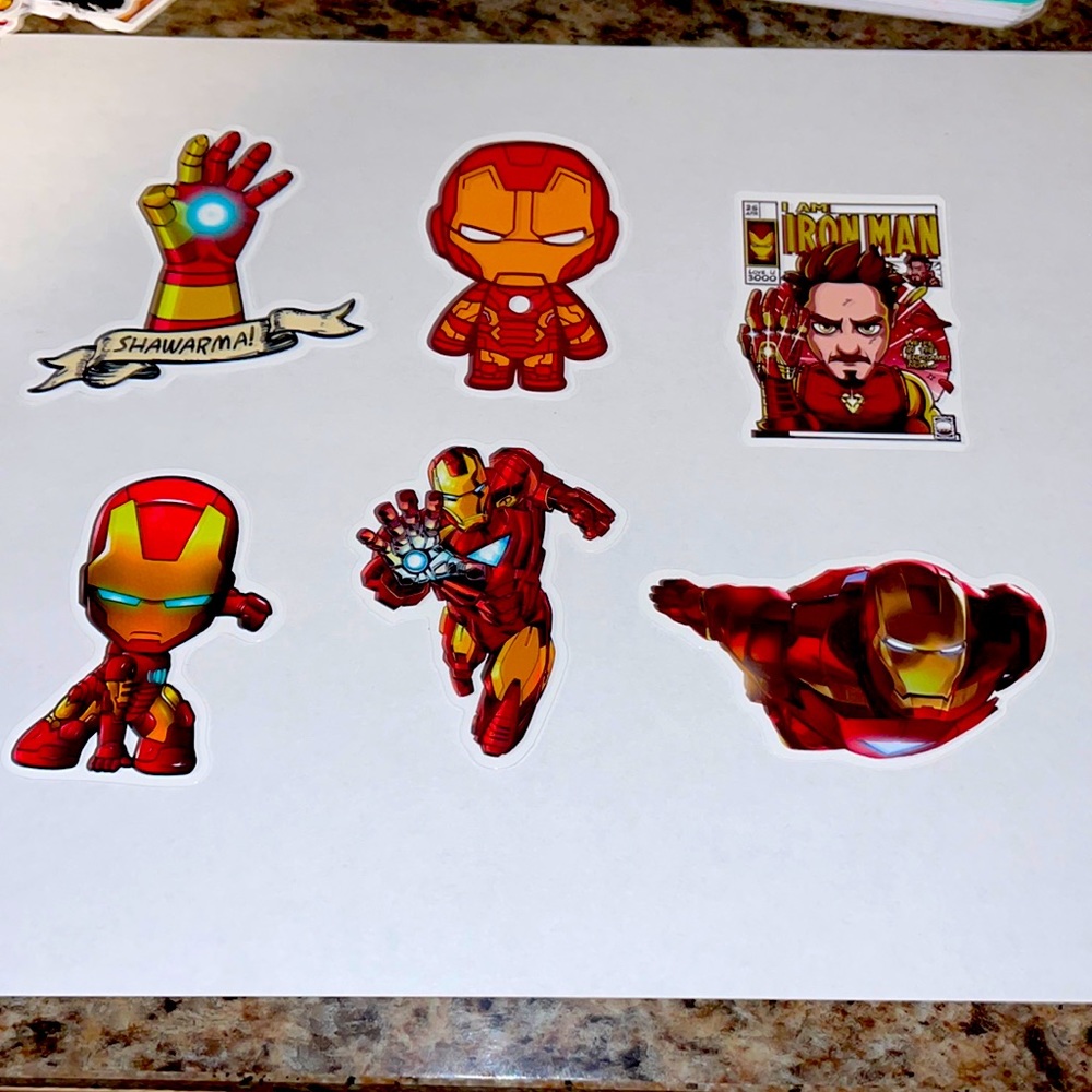 Iron man Vinyl Sticker Set